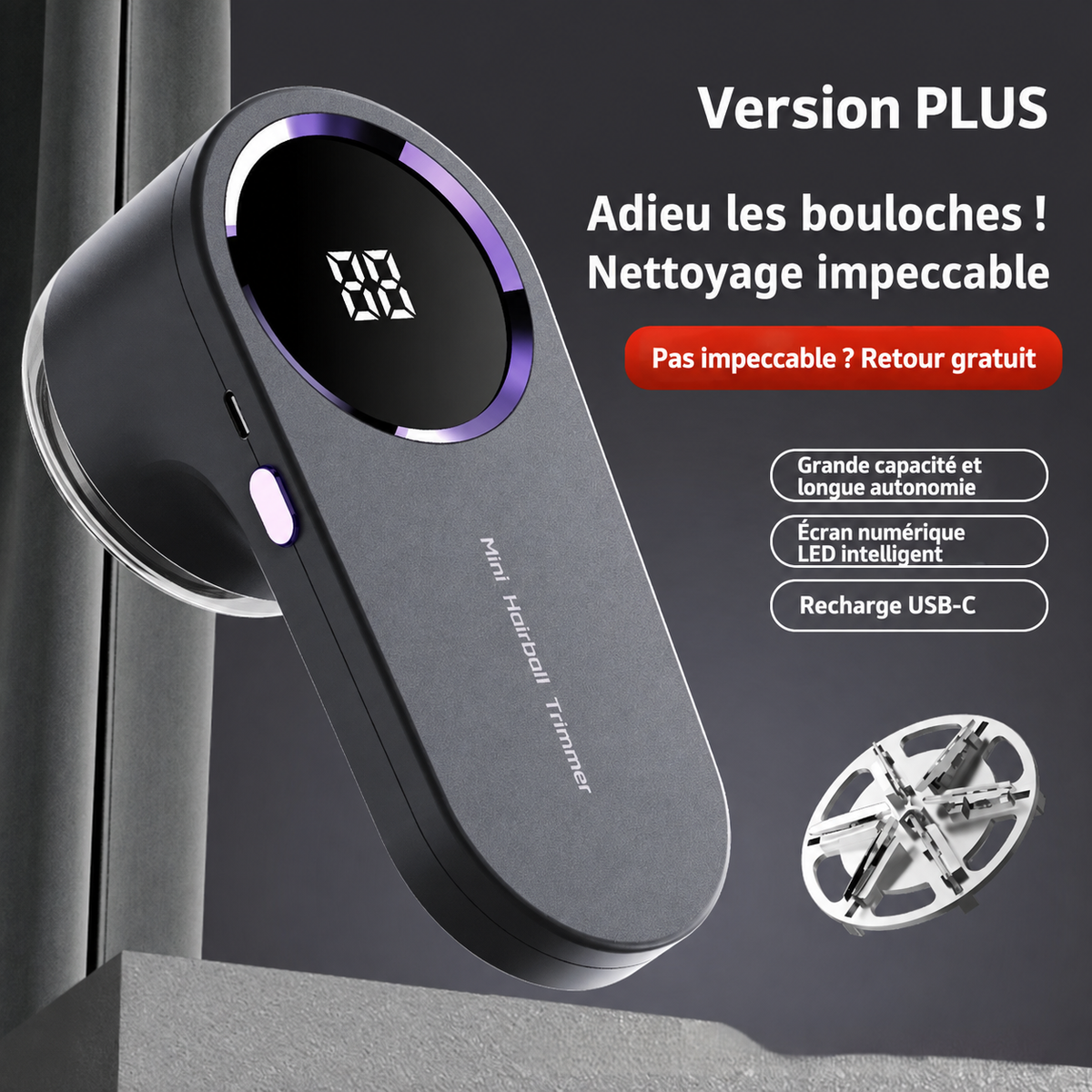 Lisséa™ – Rasoir Anti-Bouloches Rechargeable