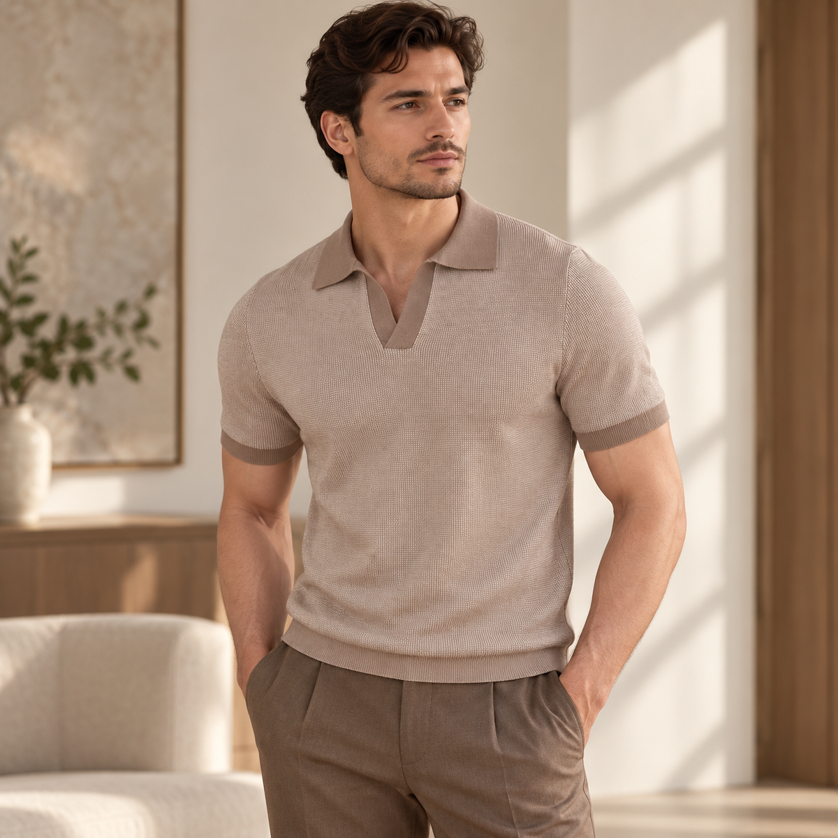 Élian – Polo Homme en Maille Rétro
