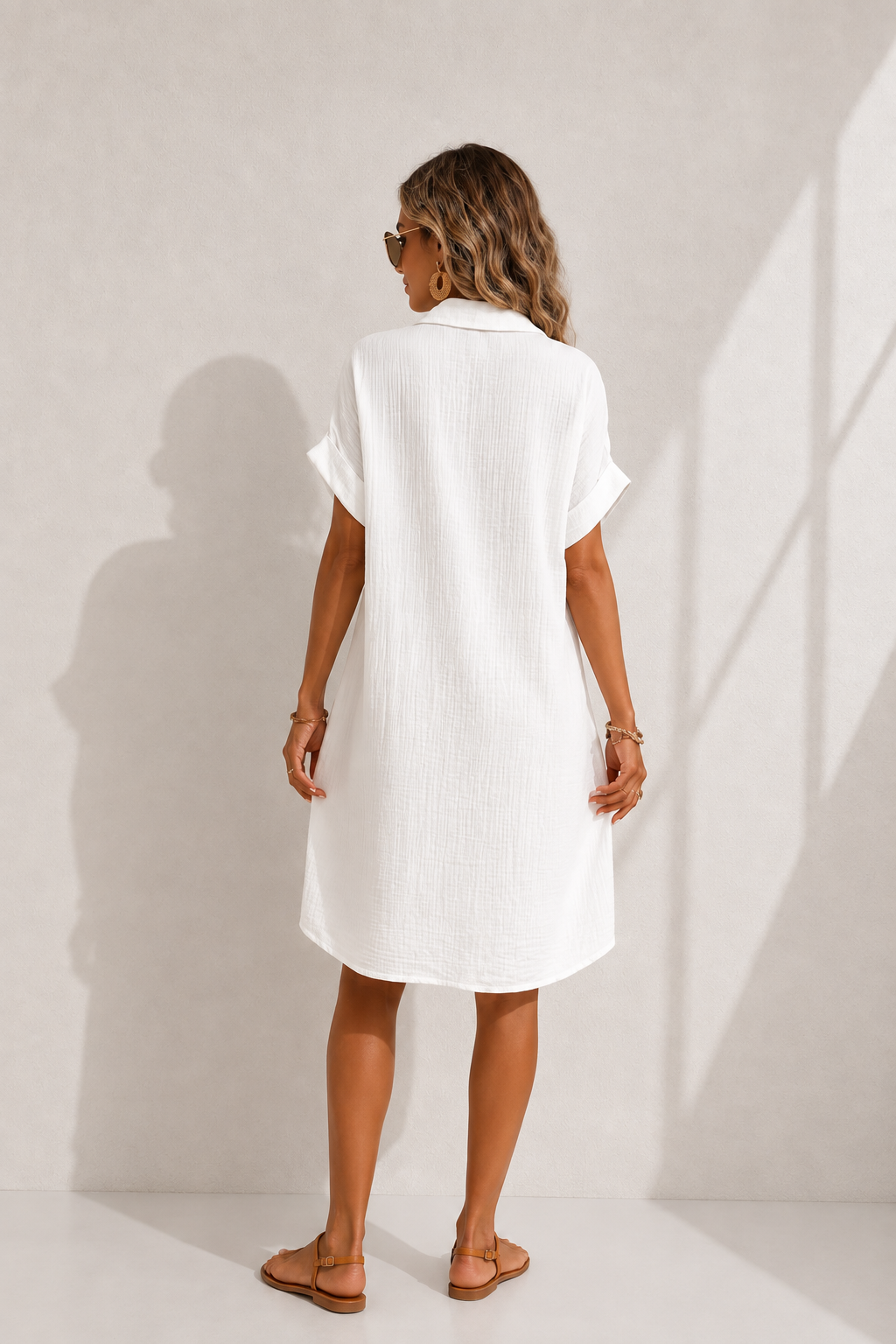 Robe Chemise Léa – Coupe Fluide Boutonnée & Poches